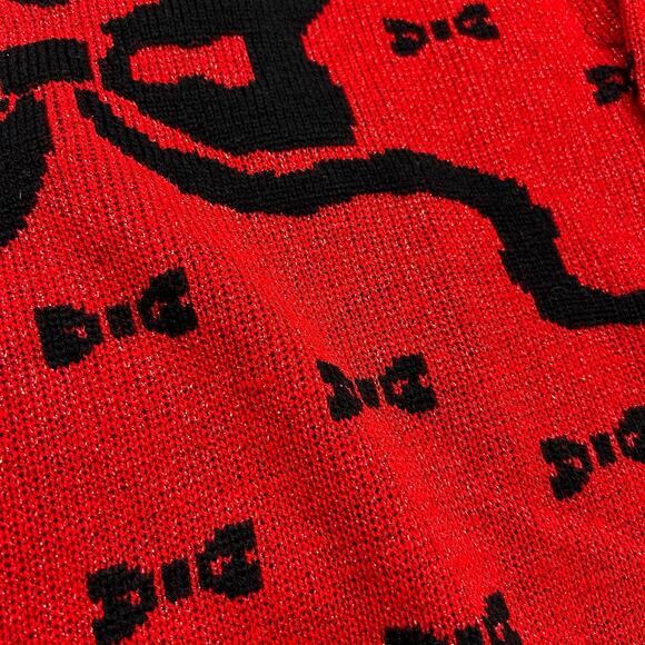 Vintage 80s Bow knit sweater size L - Picture 2 of 5